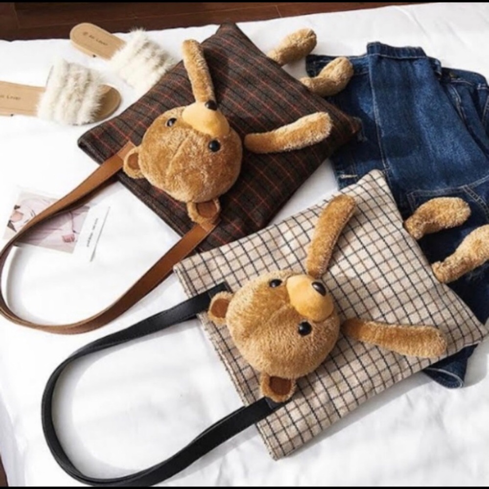 Teddy Bear Canvas Tote Bags